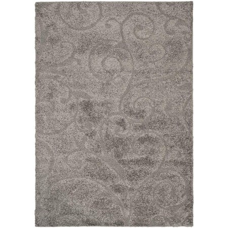 Safavieh Shag Power Loomed Rectangle RugGrey 6 x 9 ft. SG455-8013-6